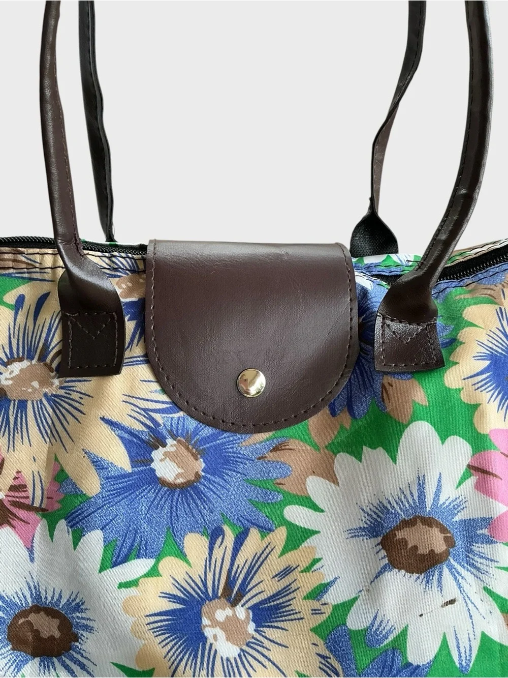 Floral Foldable Travel Carry On Tote Bag Packable Weekender Shopper